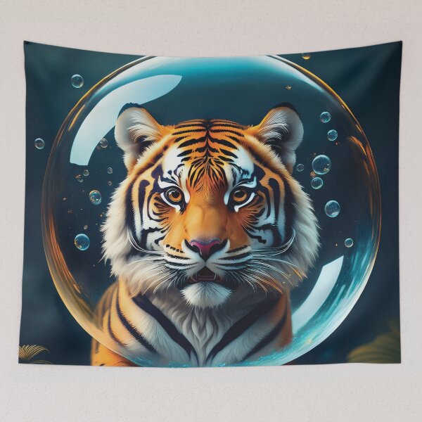 Item preview, Magical Bubble Tiger designed and sold by MDKey DESIGN.