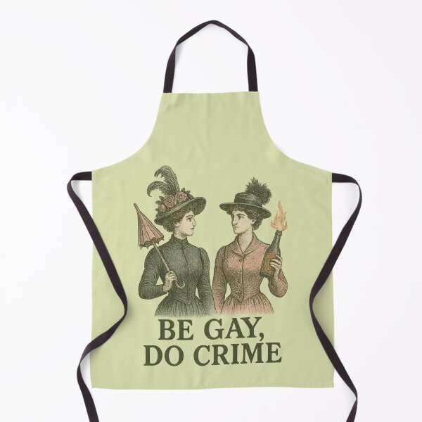 Item preview, Be Gay, Do Crime – Vintage Feminist Rebel Illustration designed and sold by Meandmyshop.