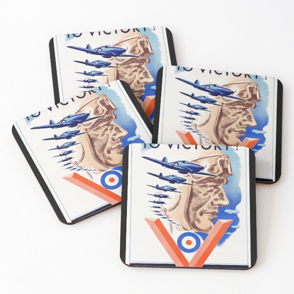 Item preview, World War II Propaganda Poster | To Victory With Our Help | Vintage Air Force Art | Pilot & Fighter Planes | Patriotic Decor designed and sold by artofuniverse.