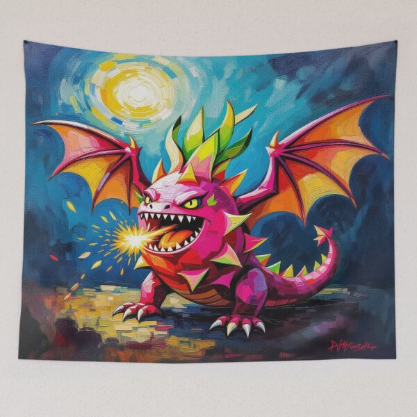 Item preview, Crystalline Dragon – polygonal power & color splendor in an epic moment of magic designed and sold by FotoworldEdel.