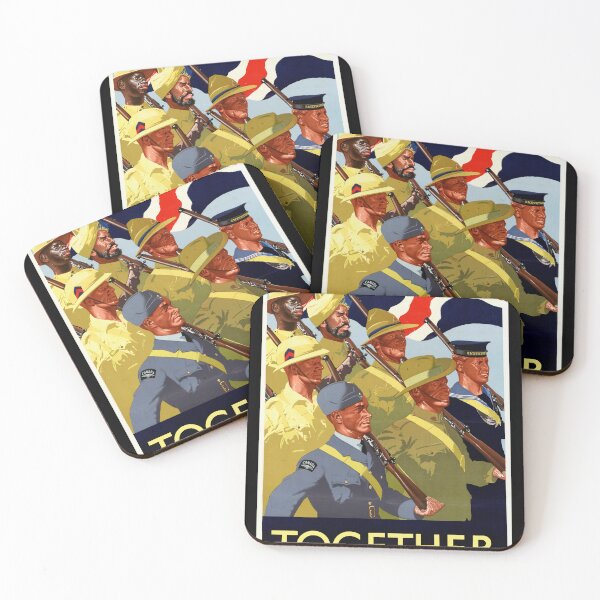 Item preview, WWII Propaganda Poster | British Empire Unity Art | Diverse Soldiers Marching | Colonial Troops | World War 2 History & Art designed and sold by artofuniverse.