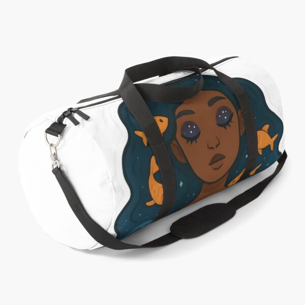 Item preview, Cosmic Ocean Goddess – Black Woman with Universe Eyes & Magical Fishes designed and sold by OsasChild.