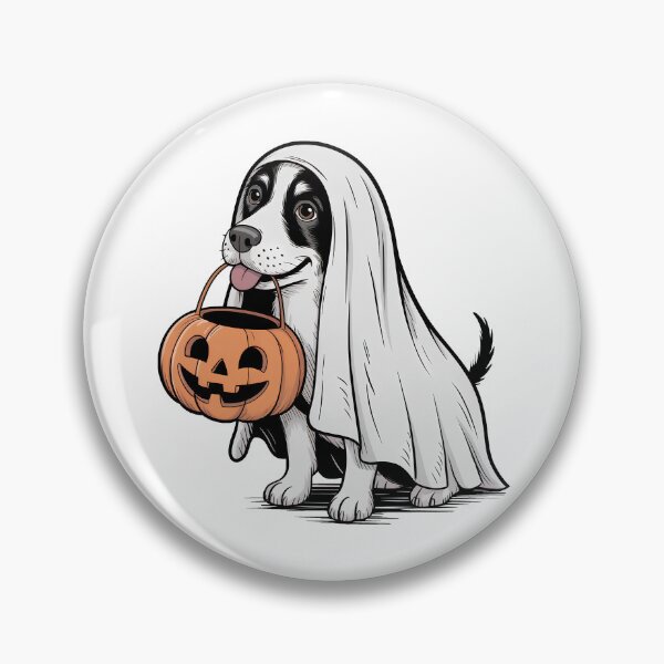 Item preview, Funny ghost dog, Dog with jack o lantern designed and sold by J-Style-Design.