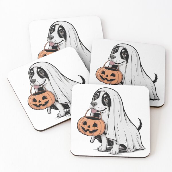 Item preview, Funny ghost dog, Dog with jack o lantern designed and sold by J-Style-Design.