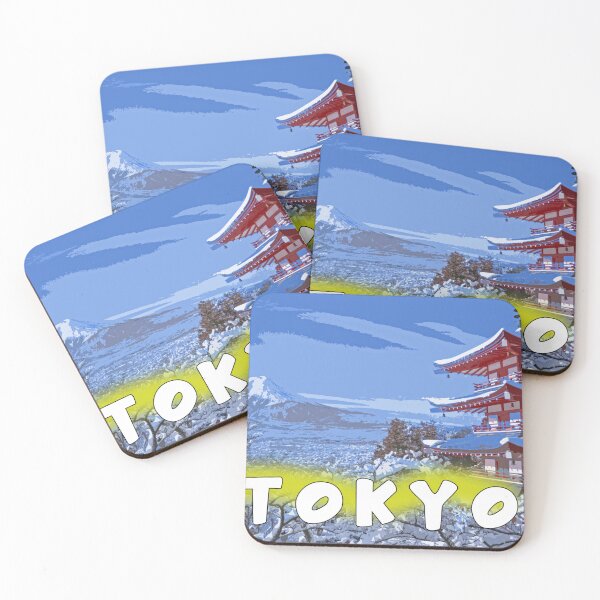 Item preview, Tokyo Japan – Mt. Fuji & Pagoda Travel Poster Design designed and sold by Beautiful Universe.