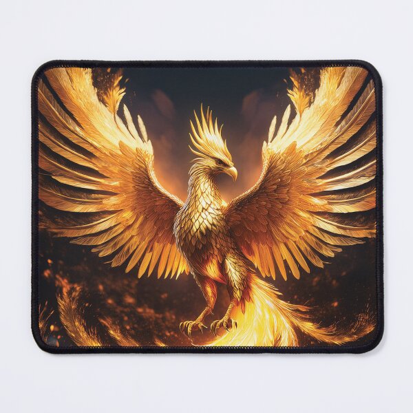 Item preview, Radiant Golden Phoenix with Glowing Wings designed and sold by MDKey DESIGN.