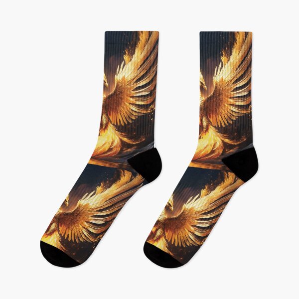 Item preview, Radiant Golden Phoenix with Glowing Wings designed and sold by MDKey DESIGN.