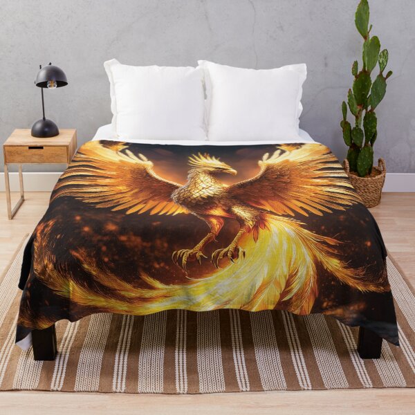 Item preview, Radiant Golden Phoenix with Glowing Wings designed and sold by MDKey DESIGN.