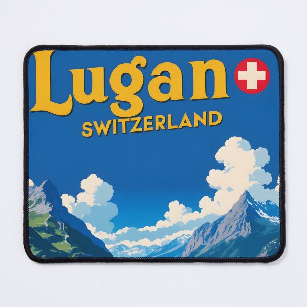 Item preview, Lugano Switzerland 1950s Vintage Travel Tourism designed and sold by TravelersGems.