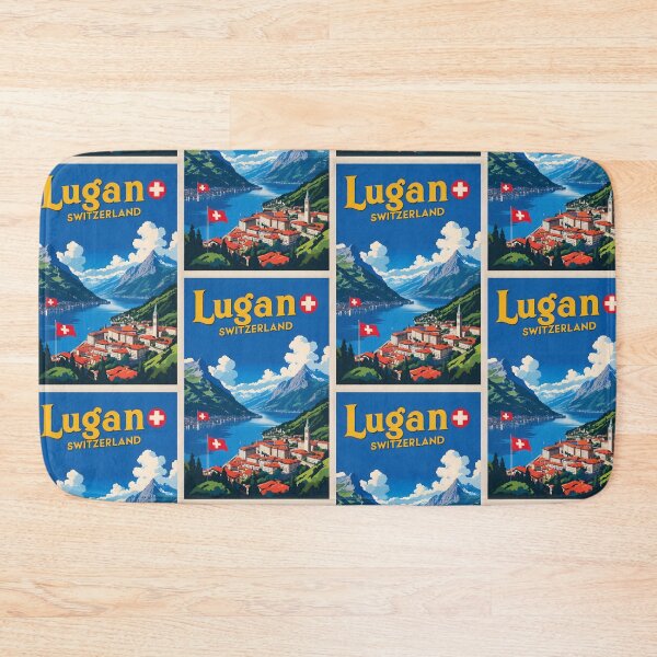 Item preview, Lugano Switzerland 1950s Vintage Travel Tourism designed and sold by TravelersGems.