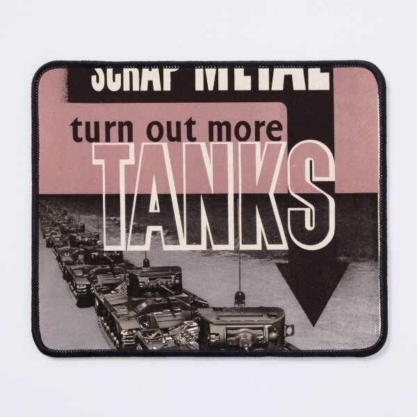 Item preview, Vintage WWII Propaganda Poster | Scrap Metal to Tanks Art | Historical War Effort Print | Bold Typography & Strong Imagery designed and sold by artofuniverse.