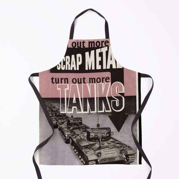 Item preview, Vintage WWII Propaganda Poster | Scrap Metal to Tanks Art | Historical War Effort Print | Bold Typography & Strong Imagery designed and sold by artofuniverse.
