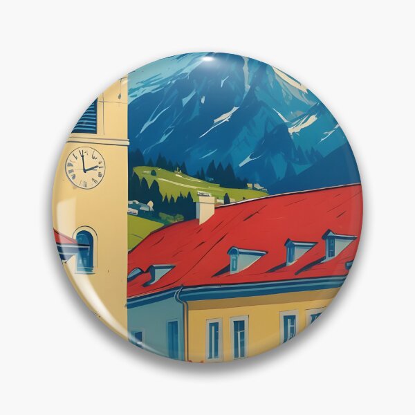 Item preview, Meyrin Switzerland 1950s Vintage Travel Tourism designed and sold by TravelersGems.