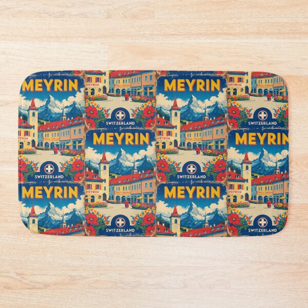 Item preview, Meyrin Switzerland 1950s Vintage Travel Tourism designed and sold by TravelersGems.
