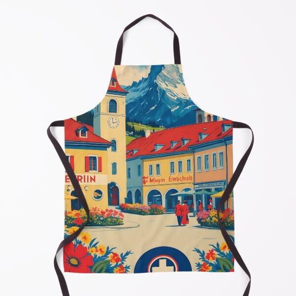 Item preview, Meyrin Switzerland 1950s Vintage Travel Tourism designed and sold by TravelersGems.