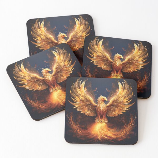 Item preview, Majestic Phoenix in Golden Flames designed and sold by MDKey DESIGN.