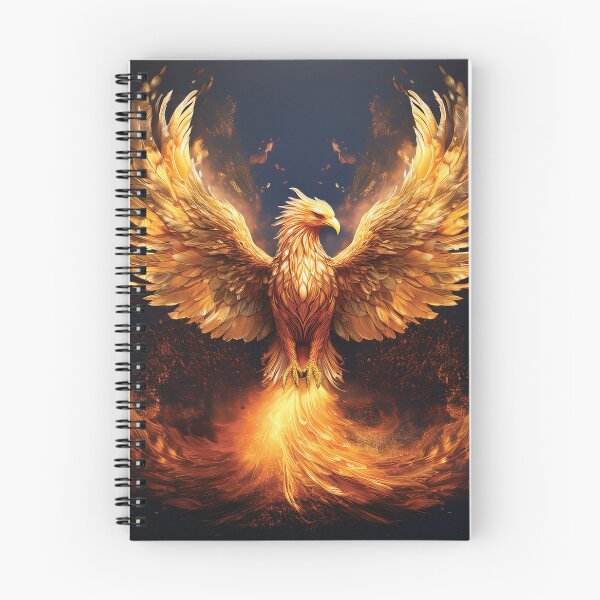 Artikelvorschau, Majestätischer Phönix in goldenen Flammen entworfen und verkauft von MDKey DESIGN.