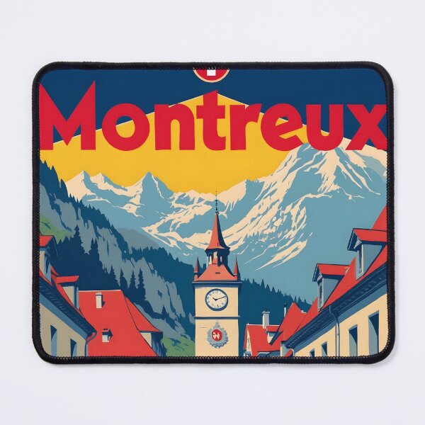 Item preview, Montreux Switzerland 1950s Vintage Travel Tourism designed and sold by TravelersGems.