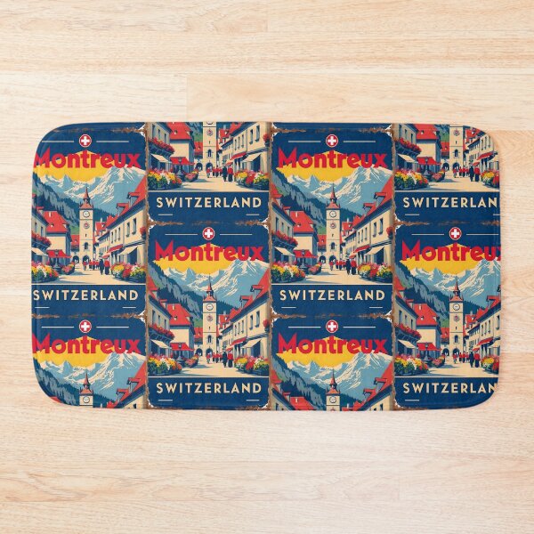 Item preview, Montreux Switzerland 1950s Vintage Travel Tourism designed and sold by TravelersGems.