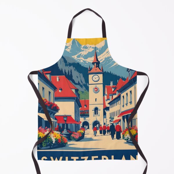 Item preview, Montreux Switzerland 1950s Vintage Travel Tourism designed and sold by TravelersGems.