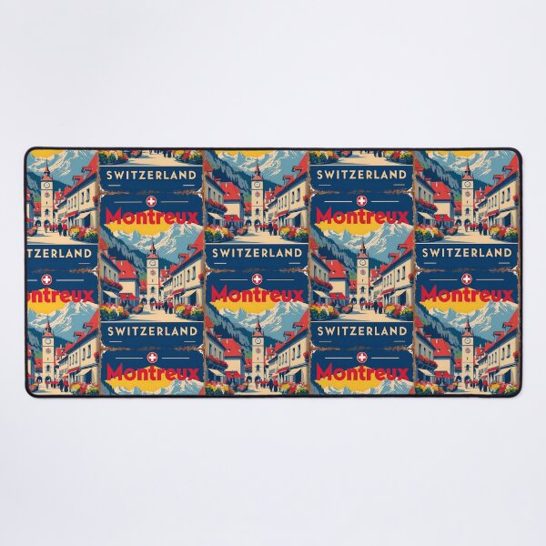 Item preview, Montreux Switzerland 1950s Vintage Travel Tourism designed and sold by TravelersGems.