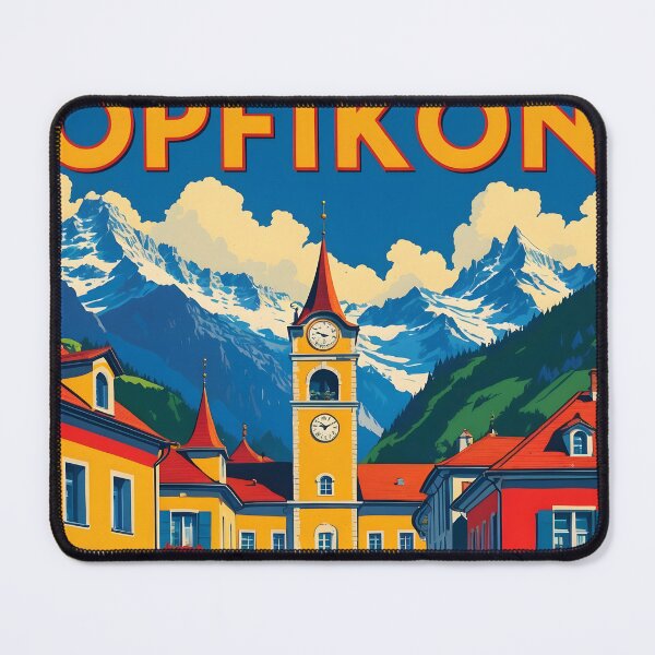 Item preview, Opfikon Switzerland 1950s Vintage Travel Tourism designed and sold by TravelersGems.