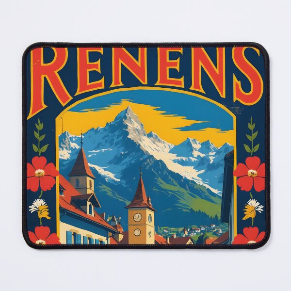 Item preview, Renens Switzerland 1950s Vintage Travel Tourism designed and sold by TravelersGems.