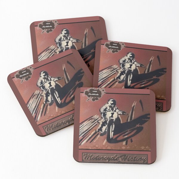 Item preview, Portrait of a vintage motorcycle racer designed and sold by marysfarbklecks.