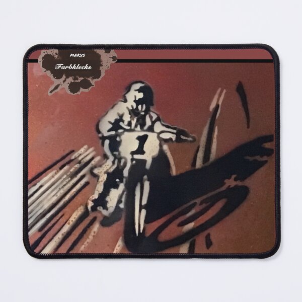 Item preview, Portrait of a vintage motorcycle racer designed and sold by marysfarbklecks.