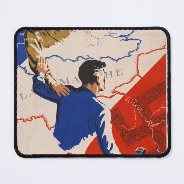 Item preview, Vintage French WWII Propaganda Poster | Soldier & Civilian Unity | Liberty Equality Fraternity | Patriotic Art Print designed and sold by artofuniverse.