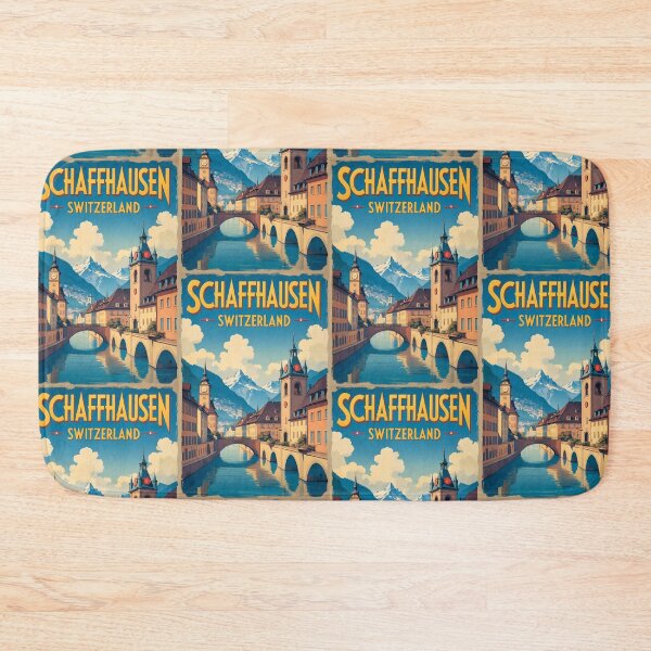 Item preview, Schaffhausen Switzerland 1950s Vintage Travel Tourism designed and sold by TravelersGems.