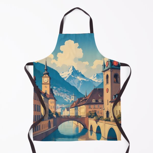 Item preview, Schaffhausen Switzerland 1950s Vintage Travel Tourism designed and sold by TravelersGems.