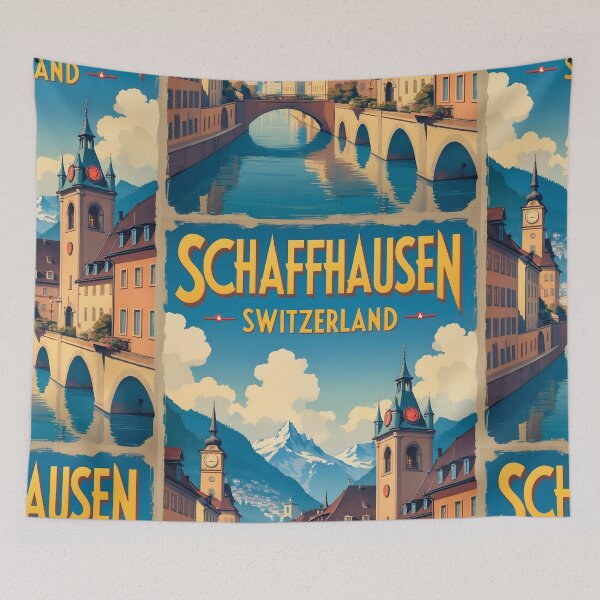 Item preview, Schaffhausen Switzerland 1950s Vintage Travel Tourism designed and sold by TravelersGems.