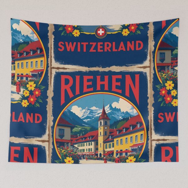 Item preview, Riehen Switzerland 1950s Vintage Travel Tourism designed and sold by TravelersGems.