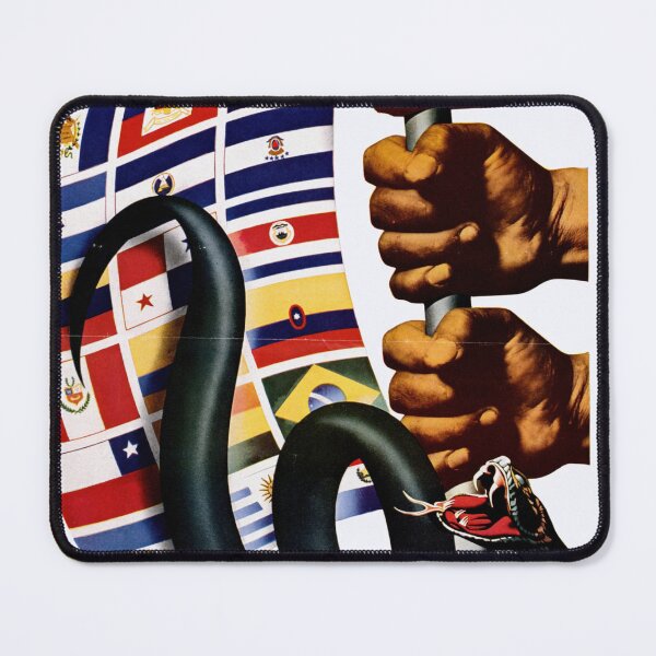 Item preview, Vintage Propaganda Poster | Unite Against Aggression Art | Mid-Century Pan-Americanism | WWII Era Symbolism & Unity designed and sold by artofuniverse.