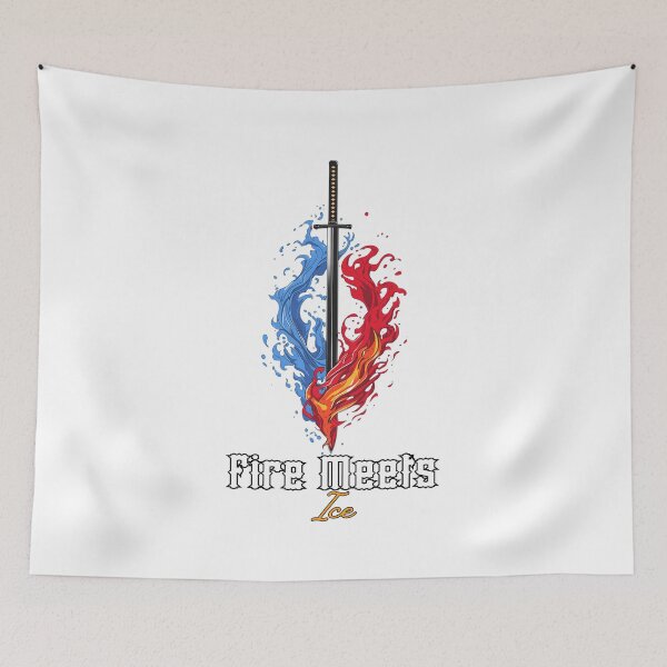 Item preview, Demon Slayer Sword – Fire Meets Ice designed and sold by lamiarte.