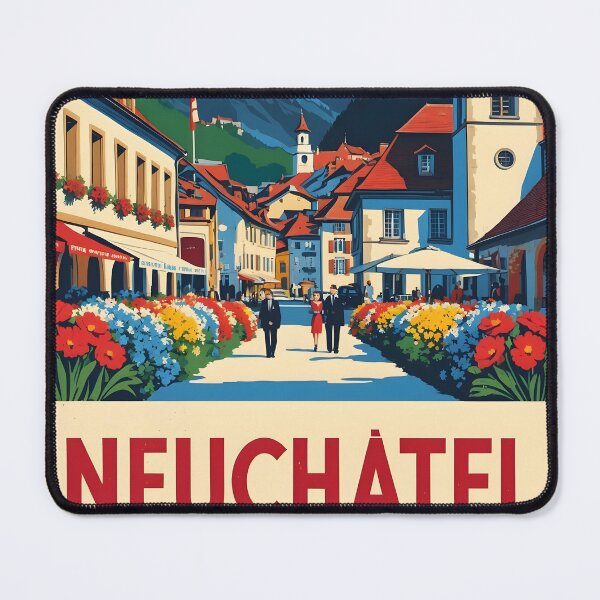 Item preview, Neuchatel Switzerland 1950s Vintage Travel Tourism designed and sold by TravelersGems.