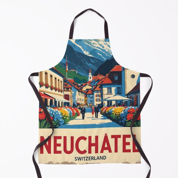 Item preview, Neuchatel Switzerland 1950s Vintage Travel Tourism designed and sold by TravelersGems.