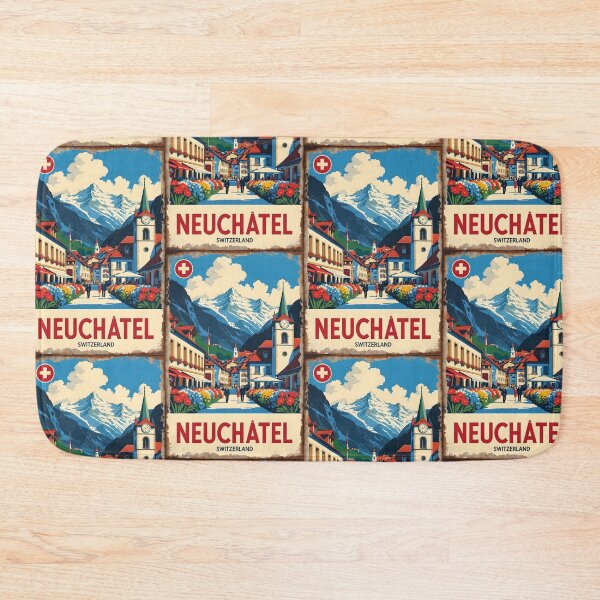 Item preview, Neuchatel Switzerland 1950s Vintage Travel Tourism designed and sold by TravelersGems.