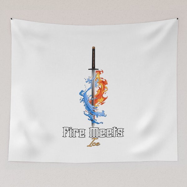 Item preview, Demon Slayer Sword – Fire Meets Ice designed and sold by lamiarte.