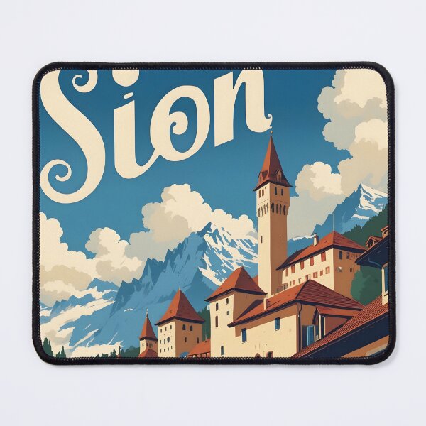 Item preview, Sion Switzerland 1950s Vintage Travel Tourism designed and sold by TravelersGems.