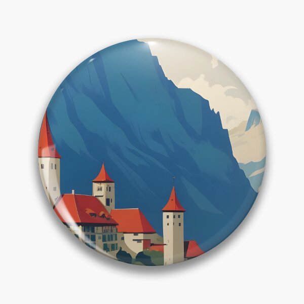Item preview, Thun Switzerland 1950s Vintage Travel Tourism designed and sold by TravelersGems.