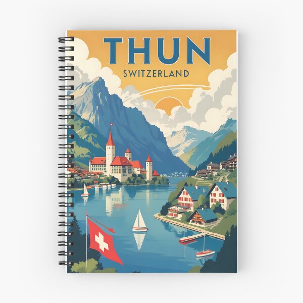 Item preview, Thun Switzerland 1950s Vintage Travel Tourism designed and sold by TravelersGems.