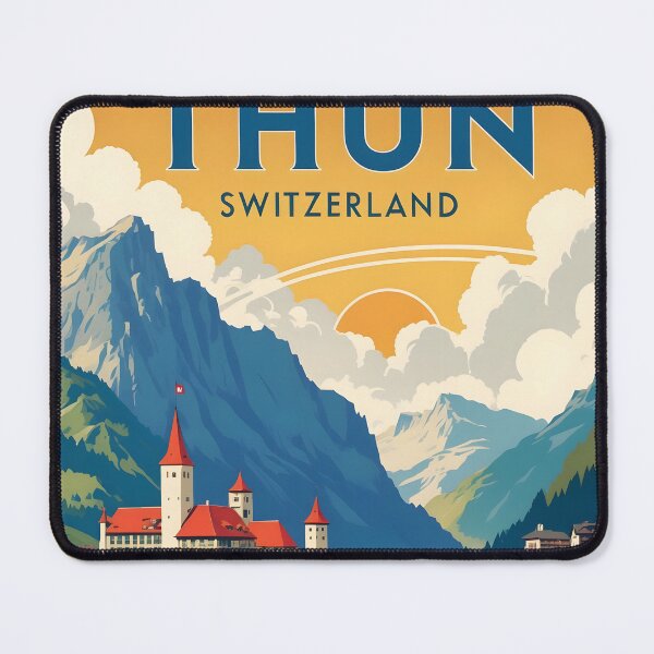 Item preview, Thun Switzerland 1950s Vintage Travel Tourism designed and sold by TravelersGems.