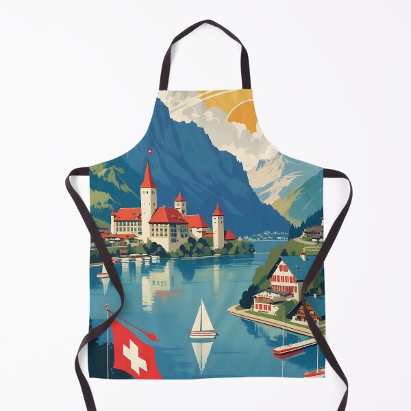 Item preview, Thun Switzerland 1950s Vintage Travel Tourism designed and sold by TravelersGems.