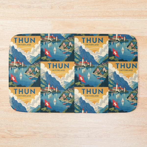 Item preview, Thun Switzerland 1950s Vintage Travel Tourism designed and sold by TravelersGems.