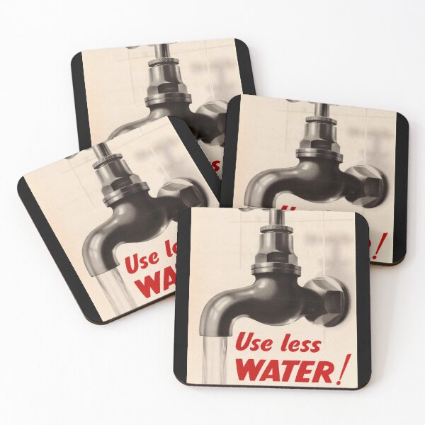 Item preview, Vintage WWII Propaganda Poster | Water Conservation Art | Use Less Water More Shells | Mid-Century Wall Decor designed and sold by artofuniverse.