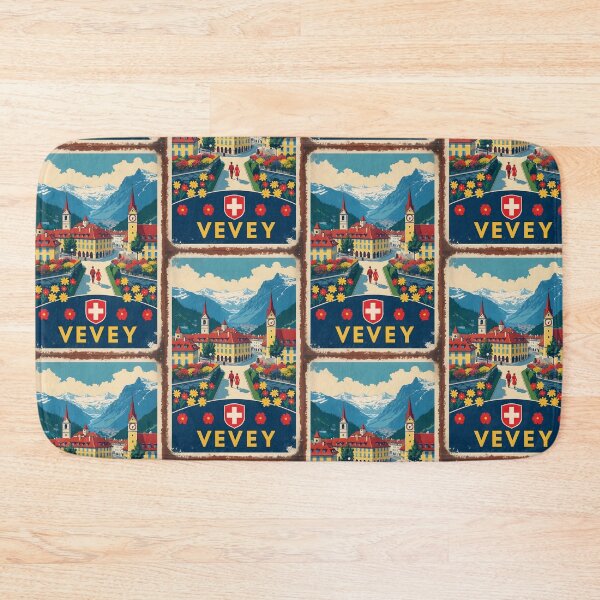 Item preview, Vevey Switzerland 1950s Vintage Travel Tourism designed and sold by TravelersGems.