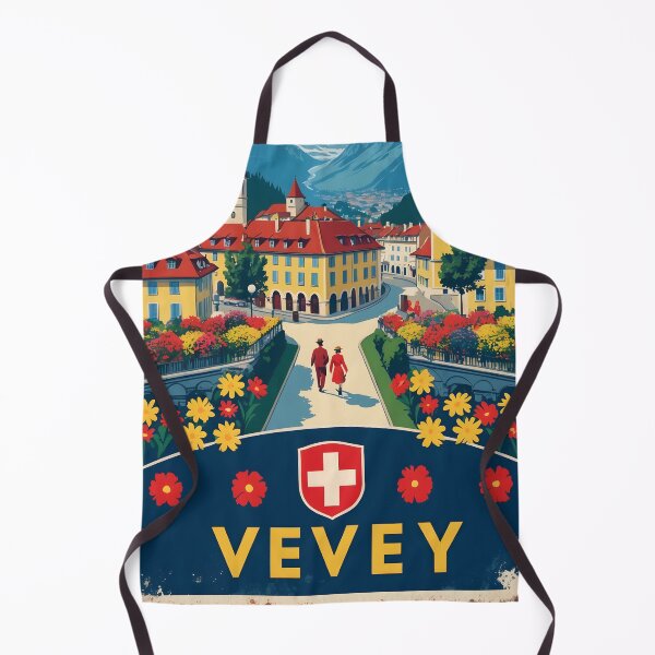 Item preview, Vevey Switzerland 1950s Vintage Travel Tourism designed and sold by TravelersGems.