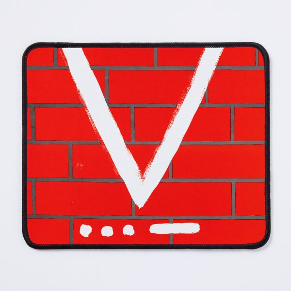 Item preview, Vintage Czechoslovakia Freedom Poster | Red Brick Wall Art | Victory Symbol & Morse Code | Velvet Revolution 1989 designed and sold by artofuniverse.